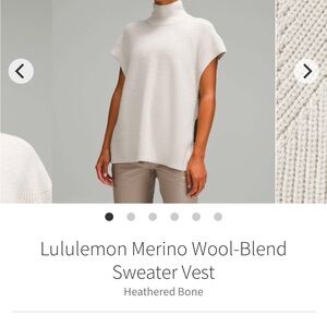 Lululemon Merino Wool-Blend Sweater Vest - Heathered Bone